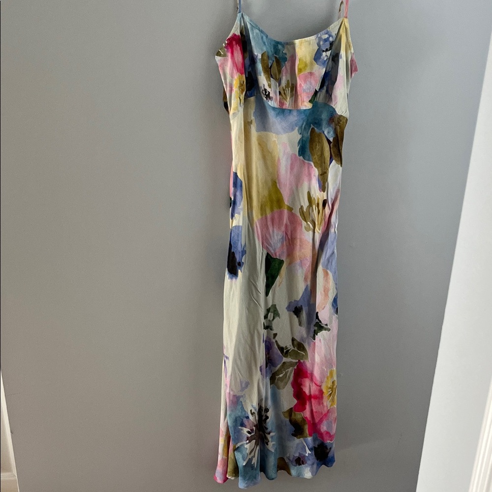Conditions Apply Floral midi Dress with Spaghetti Straps